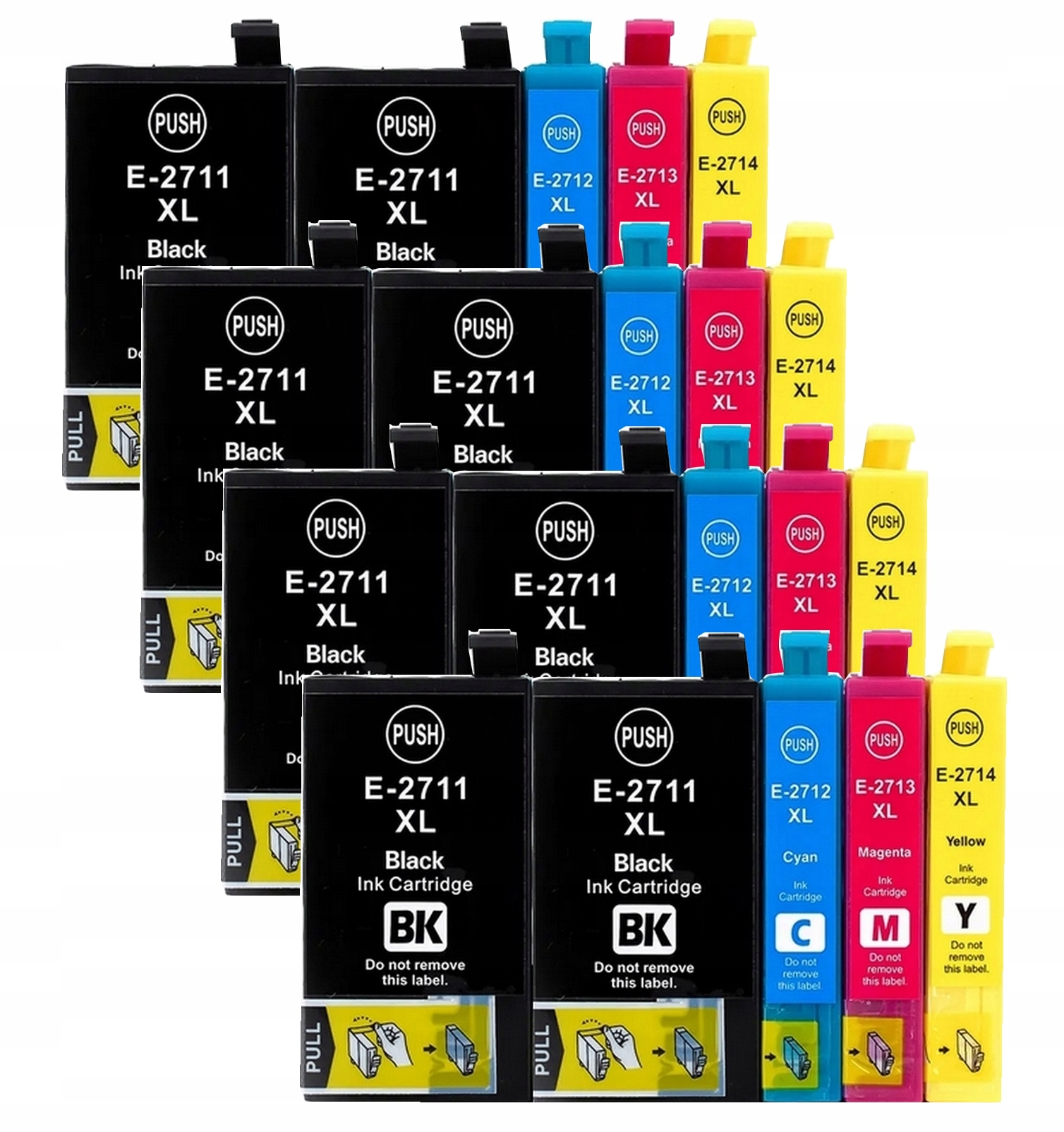 Originalex T2711 T2713 T2713 T2714 T27 27XL atrament pre Epson čierna (čierna), červená (purpurová), modrá (azúrová), žltá (žltá)